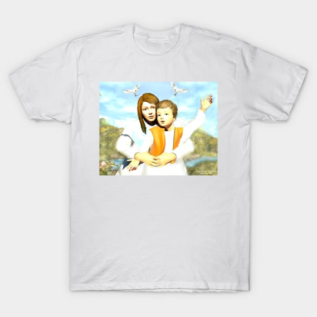 Virgin Mary and the Child Jesus T-Shirt by Andrea Matarazzo